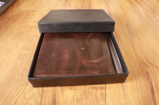 Brown Leather Wallet with Compartments 